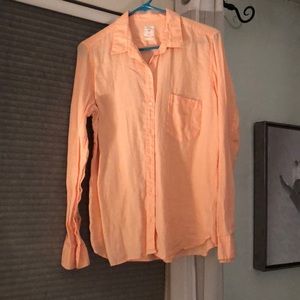 Orange linen button down shirt!